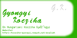 gyongyi kocziha business card